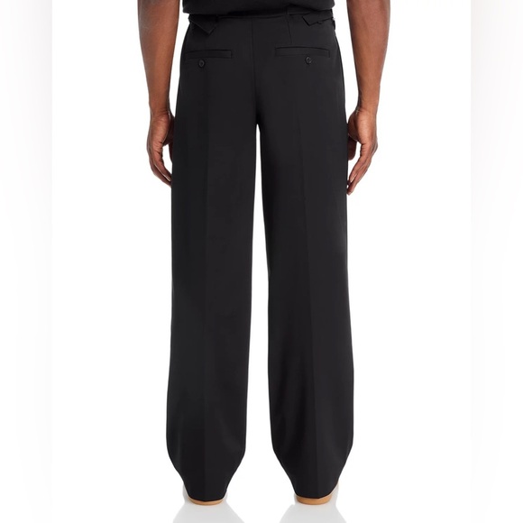 SIMKHAI Leroy Relaxed Straight Fit Pleated Pants Size 34 Black - Picture 2 of 11